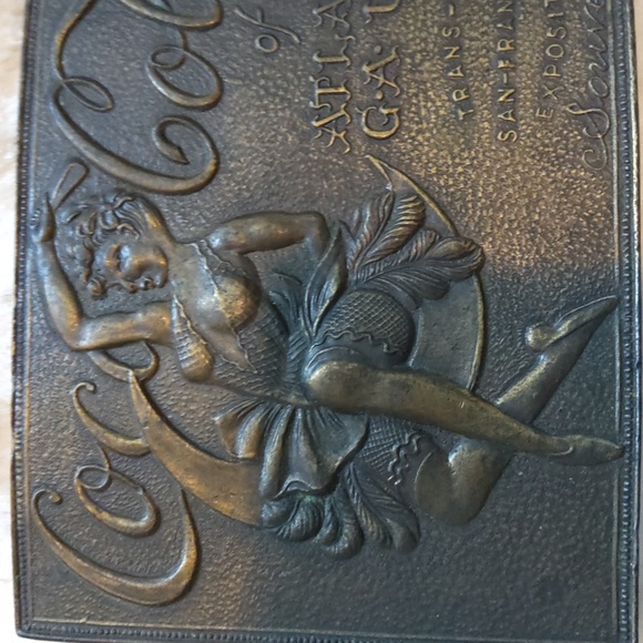VTG Coca-Cola Trans-Pan San Fran Expo Swinging Dancer Brass belt buckle - Picture 3 of 8